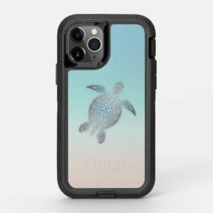 Sea Turtles Silver Beach Style OtterBox Defender iPhone 11 Pro Case