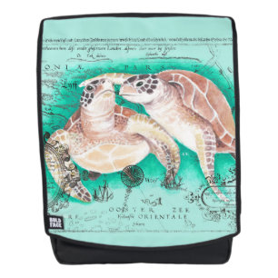 Sea Turtles Teal Backpack