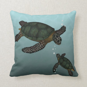 Sea Turtles Throw Pillow