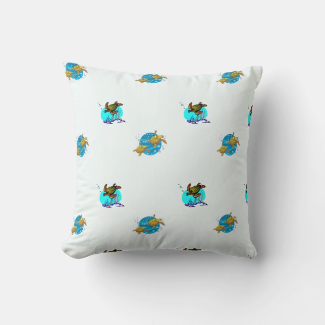 Sea Turtles Throw Pillows (Front)