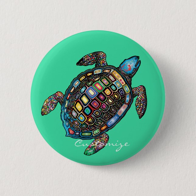 Sea Turtles Thunder_Cove 2 Inch Round Button (Front)