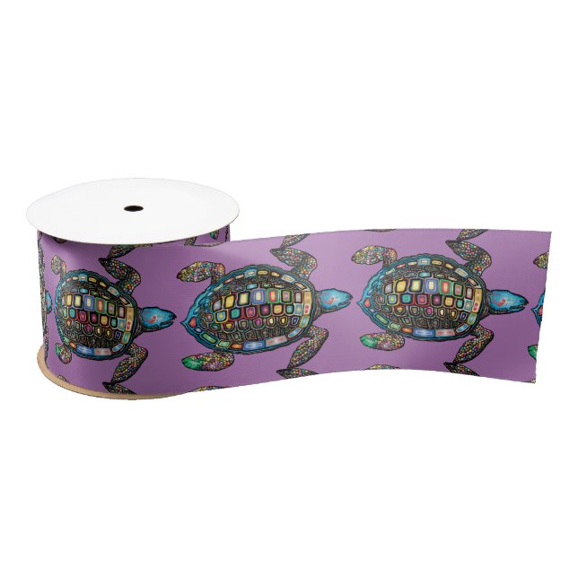Sea Turtles Thunder_Cove Satin Ribbon (Spool)
