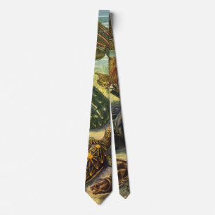 Sea Turtles Vintage Land Tortoise by Ernst Haeckel Tie