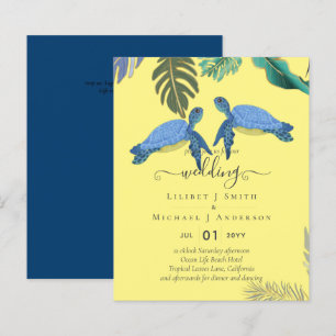 Sea Turtles Wedding Blue Yellow