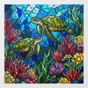 Sea turtles window cling