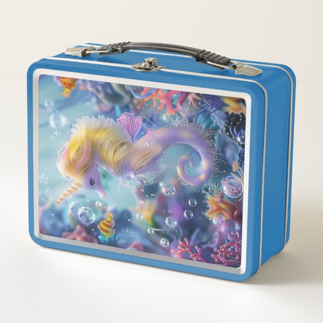 Sea-Unicorn Metal Lunch Box (Front)