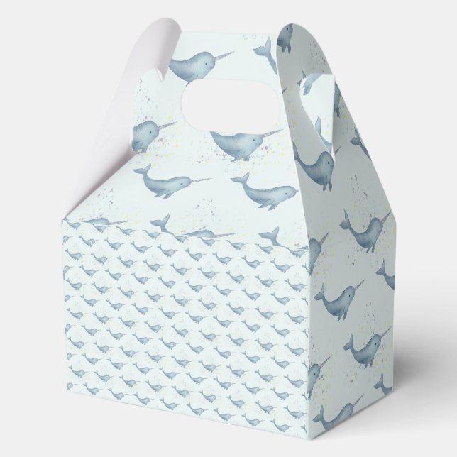 Sea Unicorn Narwhal  Favor Box (Front)