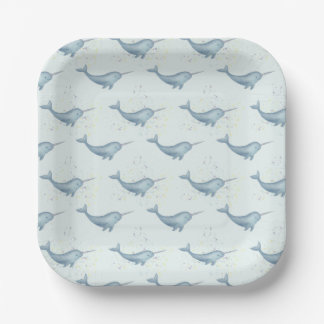 Sea Unicorn Narwhal Paper Plate