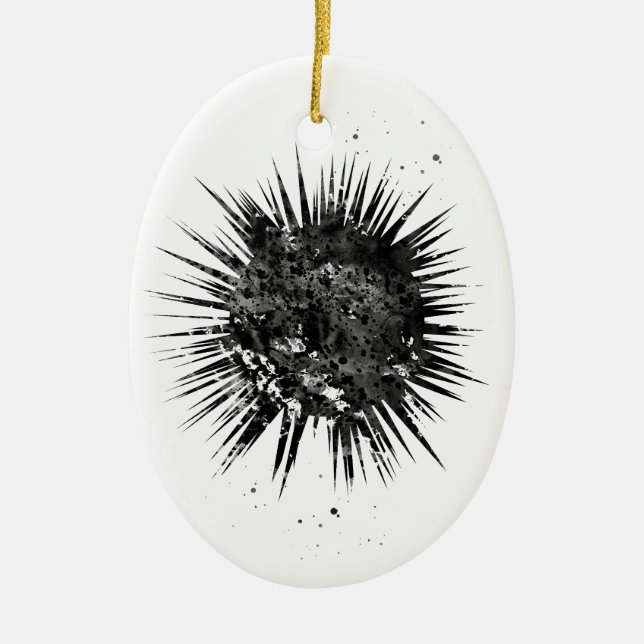 Sea Urchin Ceramic Ornament (Front)
