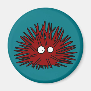 Sea Urchin Uni Spiny Red Hedgehog Ocean Magnet
