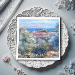 Sea view by Auguste Renoir Napkin