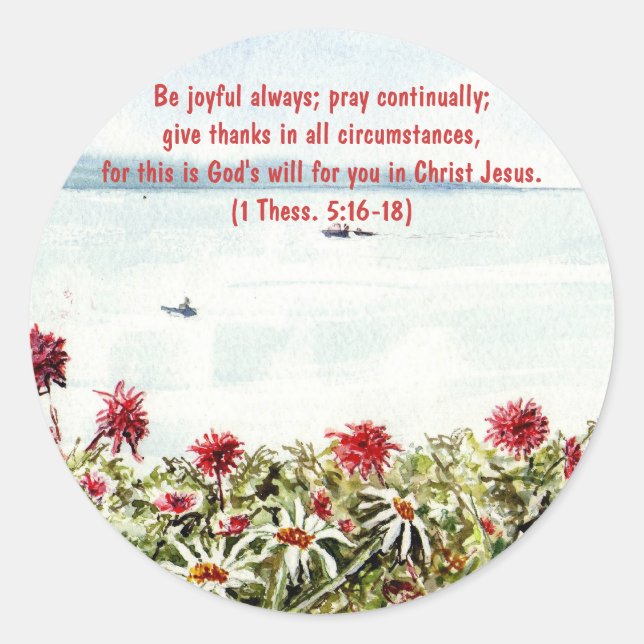 'Sea View (Christian)' Sticker (Front)