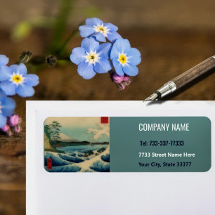 Sea view with the Mount Fuji Label