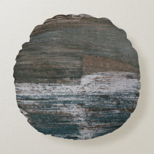 Sea Wall II Round Pillow