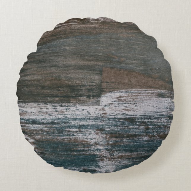 Sea Wall II Round Pillow (Front)
