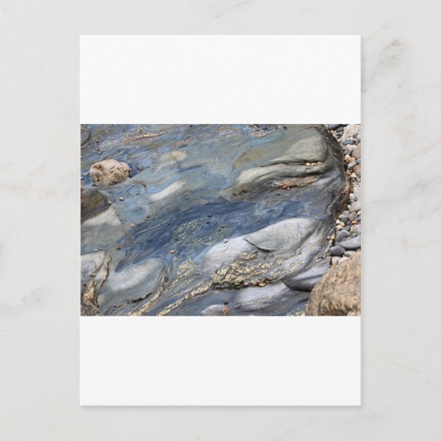 Sea-washed rocks postcard (Front)