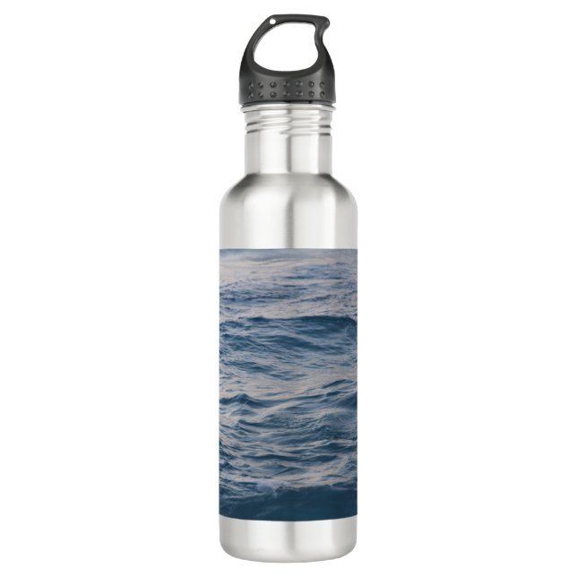 Sea water closeup 710 ml water bottle (Front)