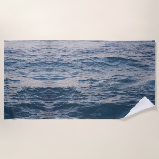 Sea water closeup  beach towel (Front)