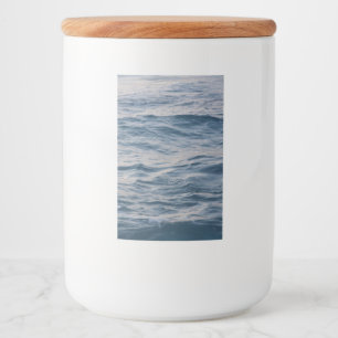 Sea water closeup food label