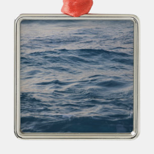 Sea water closeup metal ornament