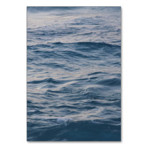 Sea water closeup table number