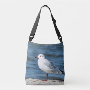 sea, water, seagull, bird, travel, blue, sky, crossbody bag