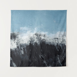 Sea wave: hand-painted design tapestry