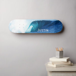Sea Wave Tube Surf Lombok Indonesia Custom Name  Skateboard