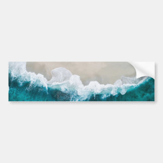 Sea Waves - Maldives Shore Bumper Sticker