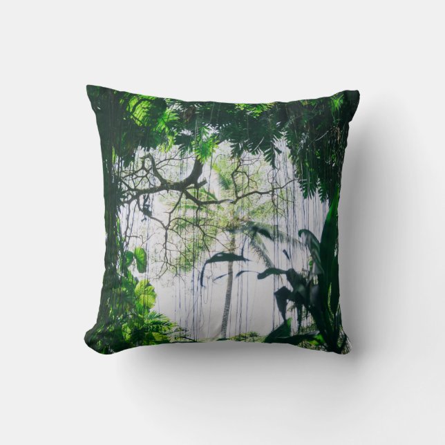 Sea Waves Throw Pillow (Front)