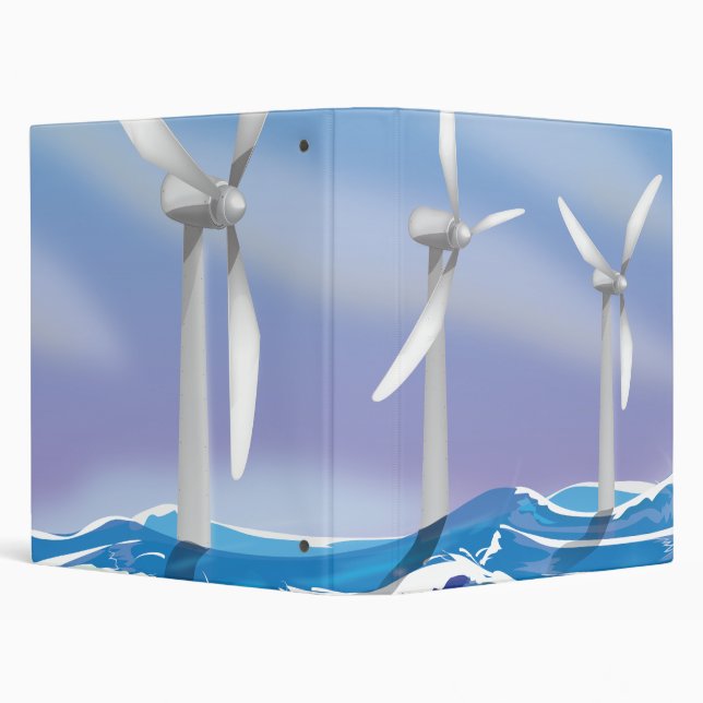 Sea Wind Power turbines Binder (Background)