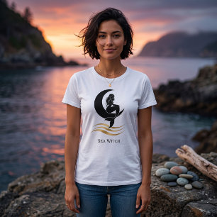 Sea Witch Celestial Mermaid Moon Graphic T-Shirt
