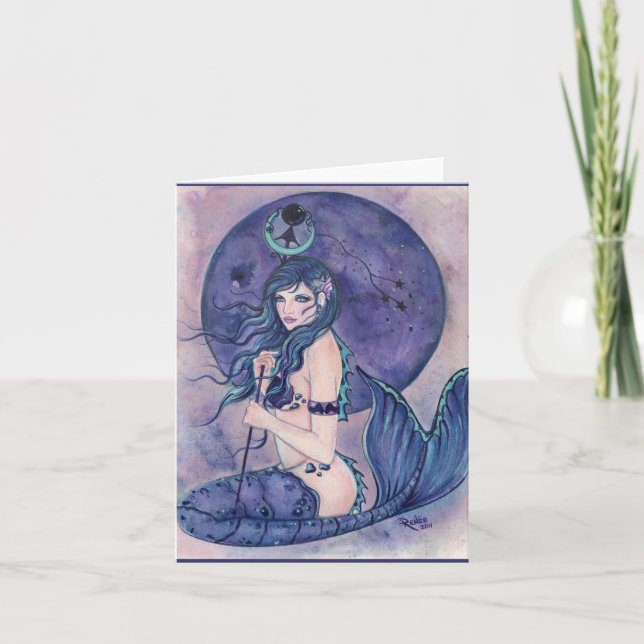 Sea witch mermaid Card By renee L. Lavoie (Front)