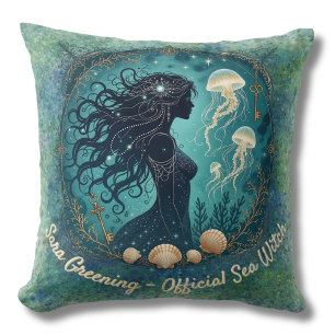 Sea Witches lair, Sea Witch theme Throw Pillow