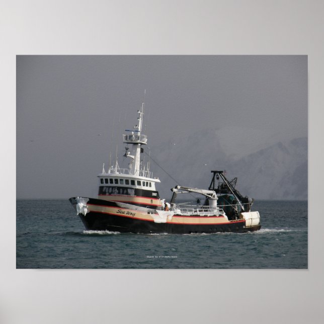 Sea Wolf, Fishing Trawler in Dutch Harbour, AK Poster (Front)