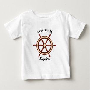 "SEA WOLF" ,steering wheel, personalized Baby T-Shirt