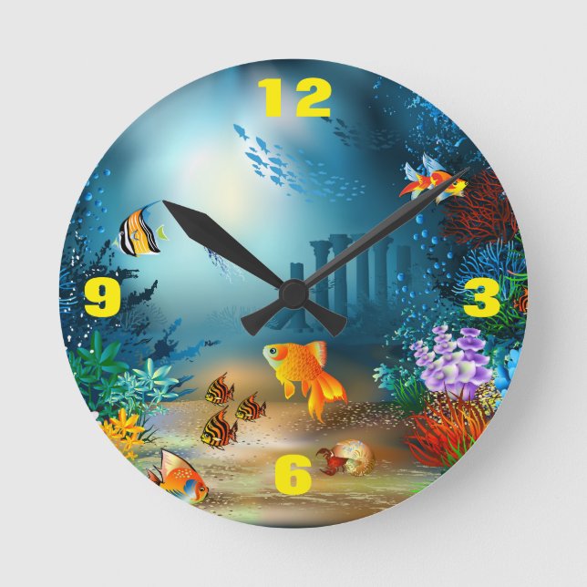 Sea World Acrylic Wall Clock (Front)