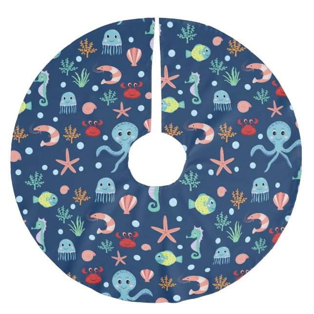 Sea World Brushed Polyester Tree Skirt (Front)