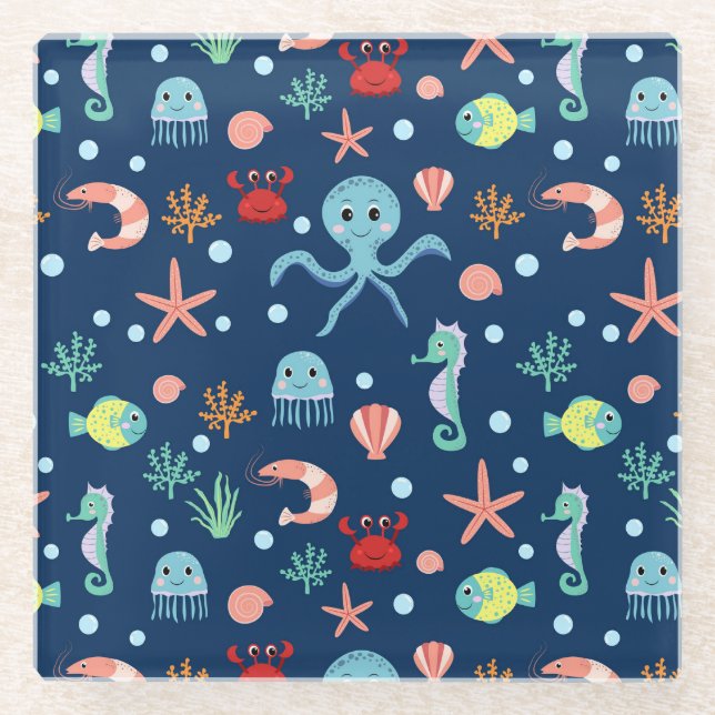 Sea World Glass Coaster (Front)