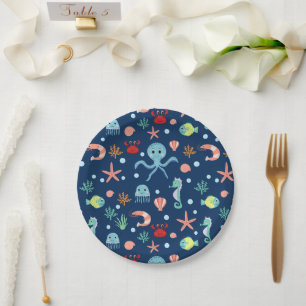 Sea World Paper Plate