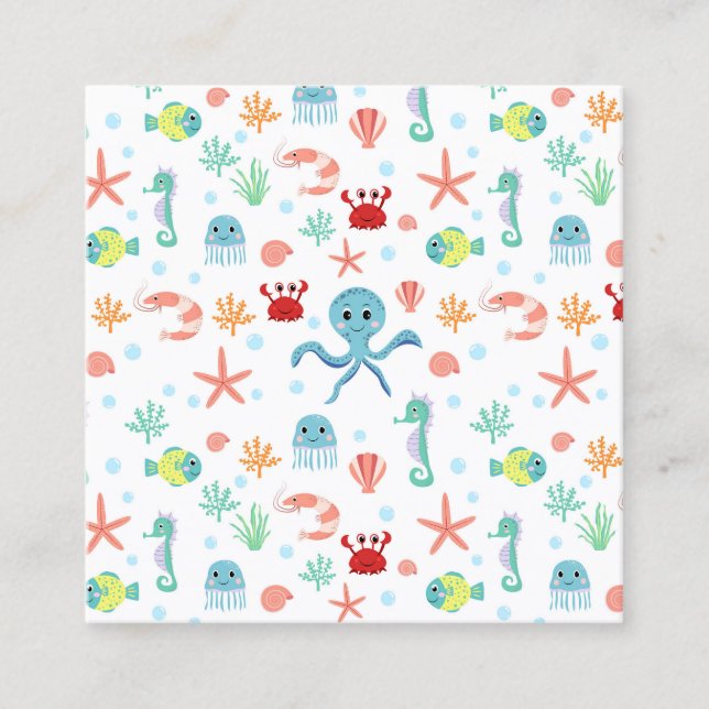 Sea World pattern Appointment Card (Front)