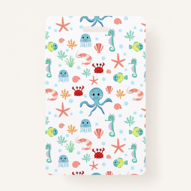 Sea World pattern Badge (Front)