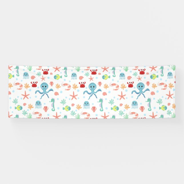 Sea World pattern Banner (Horizontal)