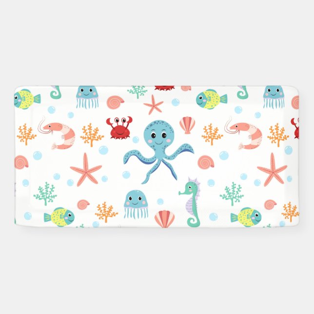 Sea World pattern Banner (Horizontal)