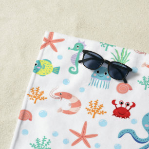Sea World pattern Beach Towel
