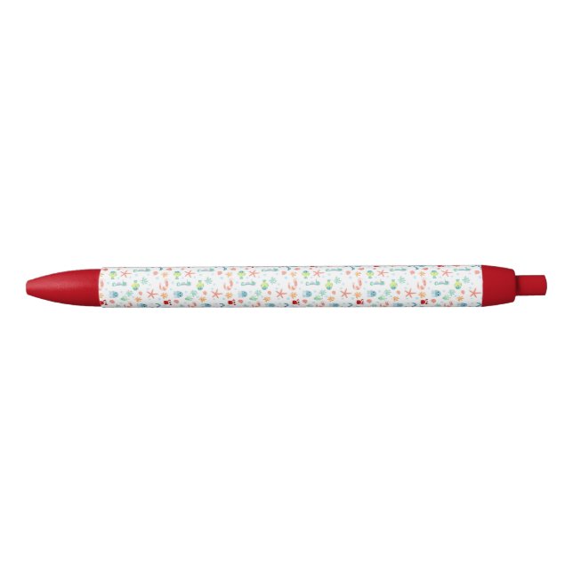 Sea World pattern Black Ink Pen (Front)