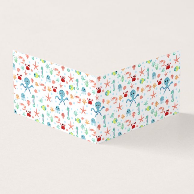 Sea World pattern Business Card (Outside)