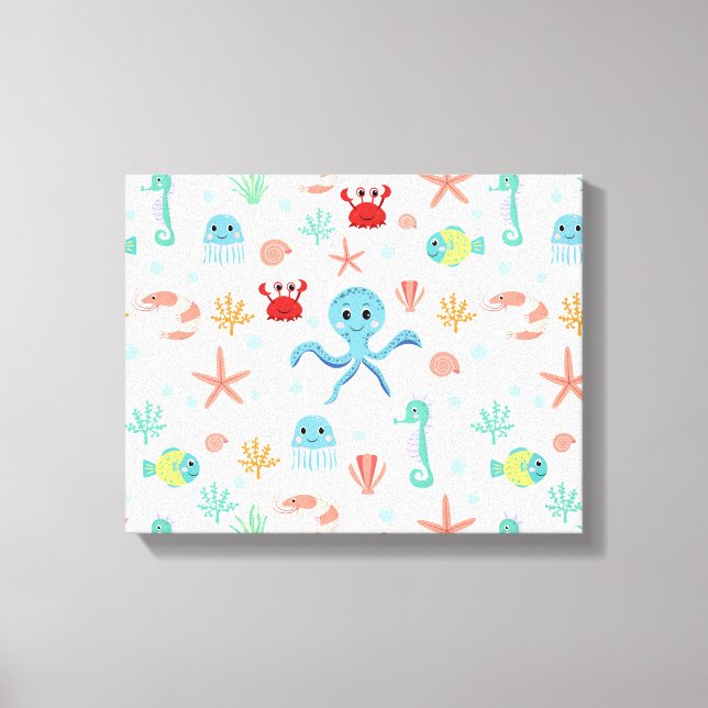 Sea World pattern Canvas Print (Front)
