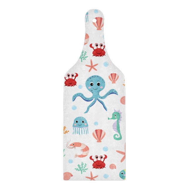 Sea World pattern Cutting Board (Front)