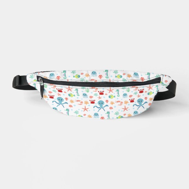Sea World pattern Fanny Pack (Front)